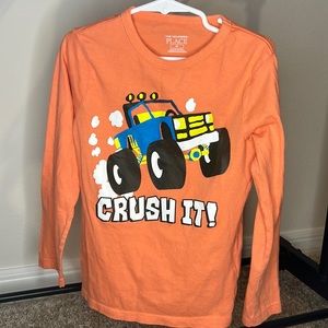 The Children's Place Orange Truck Long Sleeve Shirt 5T Boys Long Sleeve Shirt